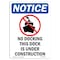 Signmission OSHA Notice, 7" Height, No Docking This Dock Sign With Symbol, 7" X 5", Portrait OS-NS-D-57-V-14485 - alternate 1